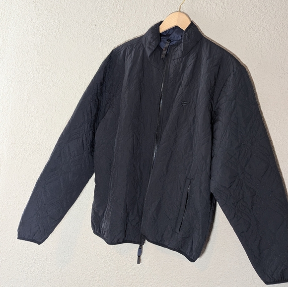 Fabletics Black Windbreaker Jacket with Stand-Up Collar - Picture 1 of 13